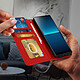 Avizar Housse Sony Xperia L4 Étui Folio Porte carte Support Vidéo - rouge pas cher