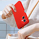 Avizar Coque pour Xiaomi Redmi Note 12 5G Silicone Semi-rigide Finition Soft-touch  Rouge pas cher