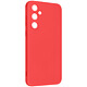 Avizar Coque pour Samsung Galaxy S24 Semi-rigide Mat Anti-traces Dragonne Rouge - Recouverte de silicone soft touch offrant une sensation agréable au toucher