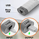 LinQ Batterie de secours Universel Chargeur Externe USB 1A 6000mAh  Blanc et Gris pas cher