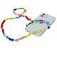 Avizar Bijou Téléphone Bracelet Love et Perles 65cm Collection Lovely Multicolore Bracelet de téléphone avec texte "LOVE", de la collection Lovely