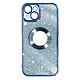 Avizar Coque pour iPhone 14 Paillette Amovible Silicone Gel  Bleu - Une coque design de la série Protecam Spark, pour iPhone 14