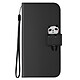 Avizar Étui Panda pour Samsung S23 Portefeuille Support Vidéo Dragonne Noir Coque interne en silicone et simili cuir de haute qualité offrent une double couche de protection