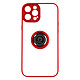 Avizar Coque pour iPhone 14 Pro Max Bi-matière Bague Métallique Support Vidéo  rouge Coque de protection avec un anneau de maintien conçue spécialement pour votre iPhone 14 Pro Max