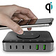 Avis 4smarts Station de charge GaN 100W, Dock Induction + 4x USB-C + 2x USB Noir