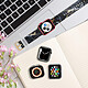 Acheter Avizar Bracelet pour Apple Watch 41 / 40 / 38 mm Silicone à Motif Marbre Noir