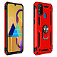 Avizar Coque Galaxy M31 / M30s / M21 Antichoc Bi-matière Bague Support Vidéo Rouge - Préserve votre smartphone contre les chocs, les chutes et les rayures du quotidien.