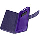 Avizar Etui pour Smartphone 5,3 à 5,5 pouces Clapet Portefeuille Multi Rangements Caméra Slide  violet Housse portefeuille universel à languette magnétique