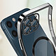 Avizar Coque MagSafe pour iPhone 12 Pro Silicone Protection Caméra  Contour Chromé Noir pas cher