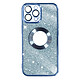 Avizar Coque pour iPhone 13 Pro Max Paillette Amovible Silicone Gel  Bleu Une coque design de la série Protecam Spark, pour iPhone 13 Pro Max