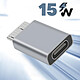 Avizar Adaptateur USB-C femelle vers Micro B mâle Charge Synchronisation Compact  Gris pas cher