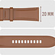 Acheter Avizar Bracelet Cuir pour Galaxy Watch 4 Watch 3 41mm Huawei Watch GT 2 42mm Marron