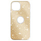 Avizar Coque pour iPhone 14 Paillette Silicone Semi rigide  Or Coque à paillette de la collection Glitter Case, conçue pour votre Apple iPhone 14