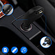 Avizar Kit mains libres Auto Bluetooth Chargeur Allume-cigare Port USB Carte SD Noir pas cher