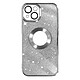 Avizar Coque pour iPhone 13 Paillette Amovible Silicone Gel  Argent - Une coque design de la série Protecam Spark, pour iPhone 13