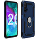 Avizar Coque Honor 20 / Huawei Nova 5T Antichoc bi-matières Bague Support Vidéo Bleu Préserve votre smartphone contre les chocs, les chutes et les rayures du quotidien.