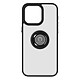 Avizar Coque pour iPhone 15 Pro Max Bi-matière Bague Métallique Support Vidéo  Noir Coque anneau contour noir, de la série Ringrip, conçue spécialement pour votre iPhone 15 Pro Max