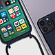 Avizar Coque Cordon pour iPhone 14 Pro Max Semi-rigide Lanière Tour du Cou 80cm  bleu pas cher