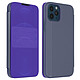 Avizar Housse iPhone 12 Pro Max Clapet translucide Design Miroir Support Vidéo violet - Housse de protection intégrale spécialement conçue pour Apple iPhone 12 Pro Max