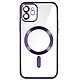 Avizar Coque MagSafe pour iPhone 12 Silicone Protection Caméra  Contour Chromé Violet Coque MagSafe conçue spécifiquement pour votre Apple iPhone 12