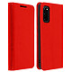 Avizar Étui Galaxy S20 Folio Cuir Véritable Porte cartes Support Vidéo - rouge Housse de protection spécialement conçue pour le Samsung Galaxy S20