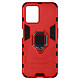 Avizar Coque Realme 8i Hybride Antichoc avec Bague Métallique Support rouge Protège efficacement votre smartphone contre les chocs et les rayures du quotidien