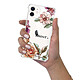 LaCoqueFrançaise Coque iPhone 12 mini anti-choc souple angles renforcés transparente Motif Amour en fleurs pas cher