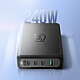 3mk Station de Charge GaN 240W 3x USB C Power Delivery 1x USB Quick Charge Noir pas cher