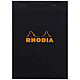 RHODIA Bloc BLACK N°16 14,8x21cm 80F agrafées 80g Q.5x5 Bloc-note