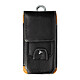 Avizar Étui Ceinture Smartphone 5.5 pouces Porte-carte Simili cuir Effet rétro Noir Housse verticale conçue pour smartphone jusqu'à 5,5 pouces