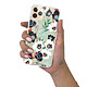 LaCoqueFrançaise Coque iPhone 11 Pro Max 360 intégrale transparente Motif Fleurs vert d'eau Tendance pas cher