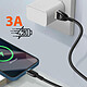 Avis LinQ Câble USB vers Lightning 3A Charge et Synchro Rapide 1,2m Noir