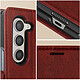 Avizar Coque Clapet pour Samsung Z Fold 5 Portefeuille Anti RFID Série Vintage Rouge pas cher