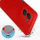 Avis Avizar Coque pour Oppo A77 et A57 Silicone Semi-rigide Finition Soft-touch Fine  Rouge