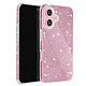 Avizar Coque Paillette pour iPhone 16 Plus Hybride Design Glamour Rose Poudré Design chic et sophistiqué se mariant avec perfection avec la beauté de votre smartphone