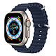 Dux Ducis Bracelet pour Apple Watch 45mm / 44mm / 42mm Silicone Ajustable bleu nuit Bracelet de montre Bleu Nuit