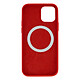 Avizar Coque Apple iPhone 12 / 12 Pro Magsafe Silicone semi-rigide Anti-traces - Rouge Grâce au cercle magnétique, il s'aimante parfaitement avec les accessoires MagSafe : supports, chargeurs, porte-carte