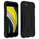 Avizar Coque iPhone SE 2022 / 2020 et 8 / 7 Bi-matière Design Relief Antichute noir Antichocs, elle protège votre smartphone contre les chutes allant jusqu'à 1,80 mètres.