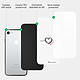 Acheter LaCoqueFrançaise Coque iPhone 7/8/ iPhone SE 2020/ 2022 Coque Soft Touch Glossy Coeur Noir Amour Design