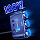 Avis Avizar Splitter Chargeur Voiture 120W 3x Allume-cigare 1x USB 1x USB C Bleu Nuit