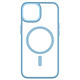 QDOS Coque pour iPhone 14 Hybrid Soft avec Snap Compatible MagSafe Bleu Compatible MagSafe