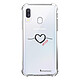 LaCoqueFrançaise Coque Samsung Galaxy A40 anti-choc souple angles renforcés transparente Motif Coeur Noir Amour