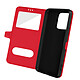 Avizar Housse iPhone 13 Pro Max avec Double Fenêtre Support Vidéo rouge - Étui noir spécialement conçu pour votre iPhone 13 Pro Max