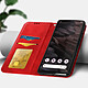 Avis Avizar Étui Portefeuille pour Google Pixel 7a Porte-cartes Soft-touch Clapet aimanté  Rouge