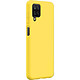 BigBen Connected Coque pour Galaxy A12 Rigide en Silicone Soft Touch Jaune - Protège efficacement le dos et les côtés de votre téléphone