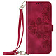 Avizar Etui Fleurs pour Xiaomi Redmi Note 13 4G Portefeuille Support Vidéo Fuchsia Design orné de motifs fleurs conférant un look distinctif et élégant