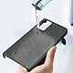 Acheter Avizar Coque Samsung Note 20 Rigide Finition Tissu Anti-traces Lavable gris