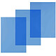 PAVO Paquet de 100 Couvertures pour Reliure A4 PVC 20/100eme Bleu Transparent Couverture à relier