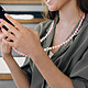 Acheter Avizar Cordon pour Smartphone Universel Coque et Étui Pendentif avec perles 74cm  rose