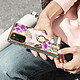 Avizar Coque Samsung S20 FE Bi-matière avec Bague de Maintien Motif Fleurs Violet pas cher